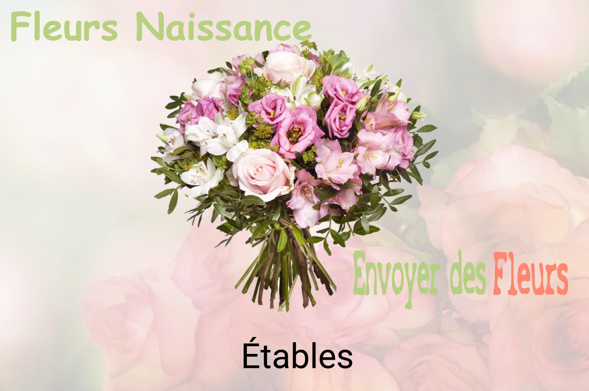 Bouquet de fleurs de naissance livré à Étables