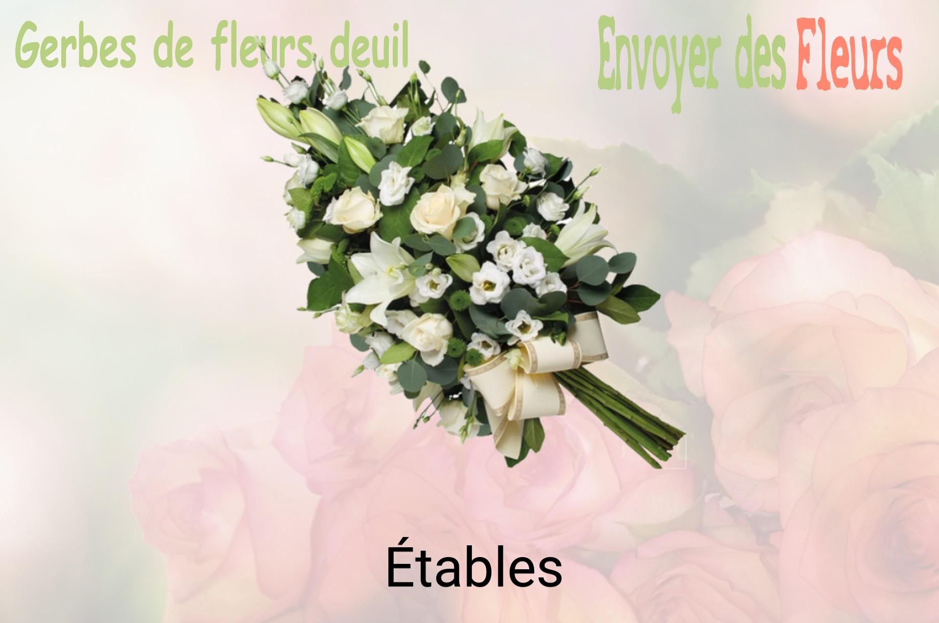 Gerbe de fleurs de deuil livrée à Étables